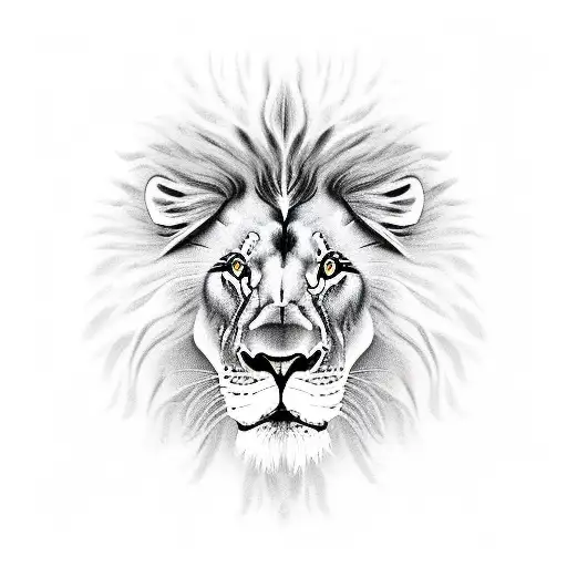 Lion,two lion kids, jungle tattoo design idea