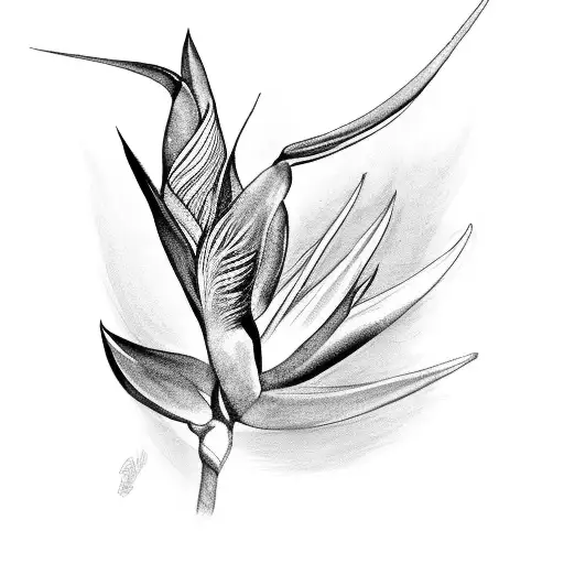 Bird of Paradise tattoo design idea
