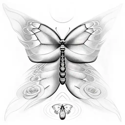 butterfly wing by a semicolon and a halo on top.. tattoo design idea
