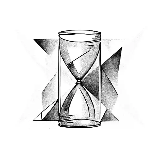 hourglass with the word today written on it tattoo design idea