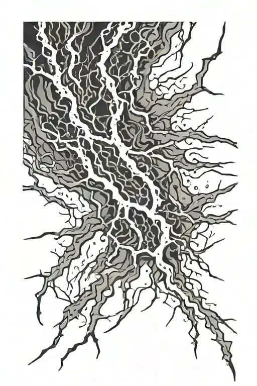 a bunch of lines that look like lightning bolts tattoo design idea