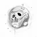 Dead Astronaut side view tattoo design idea