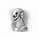 Dead Astronaut side view tattoo design idea