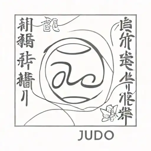 judo word in Japanese tattoo design idea