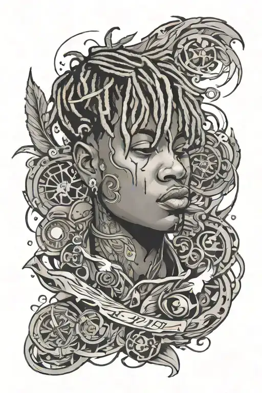 999 juice wrld tattoo design idea