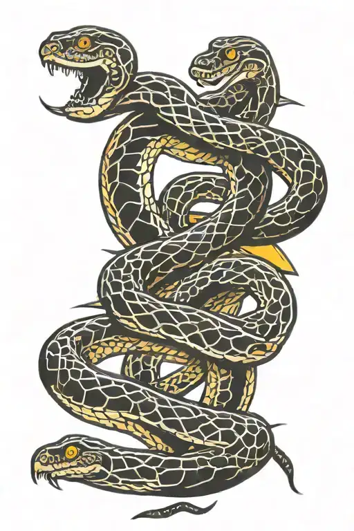snake and blade old school tattoo  tattoo design idea