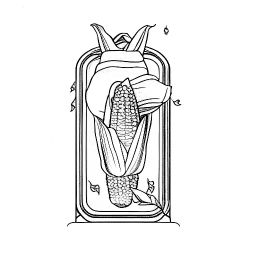 corn on the cob tattoo design idea