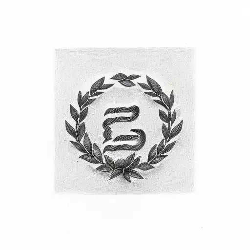 Greek laurel wreath band tattoo design idea