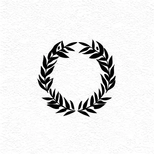 Greek laurel wreath band tattoo design idea
