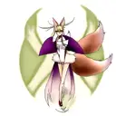 fox ninetail tattoo design idea