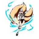 fox ninetail tattoo design idea