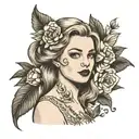 Sydney sweeney nude woman tattoo design idea