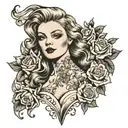 Sydney sweeney nude woman tattoo design idea
