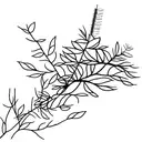 Branch of Sweeping willow Leaves  tattoo design idea