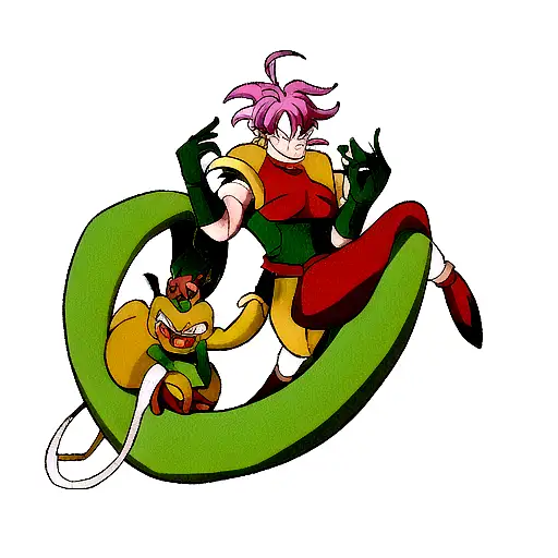 shenron from dragon ball z and mushu from mulan dpuble dragon style tattoo design idea