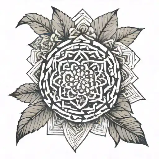 oogway flower petals tattoo design idea