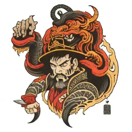 Fire brigade group leader tattoo design idea