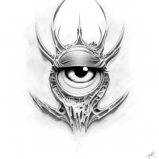 spawn with eyes   tattoo design idea