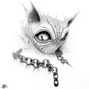 spawn with eyes and chains everywhere  tattoo design idea