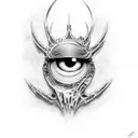 spawn with eyes   tattoo design idea