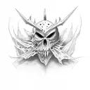 spawn with eyes   tattoo design idea