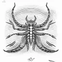 scolopendra in full length tattoo design idea