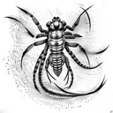 scolopendra in full length tattoo design idea