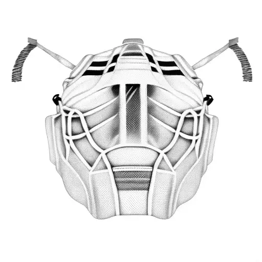 goalie mask tattoo design idea