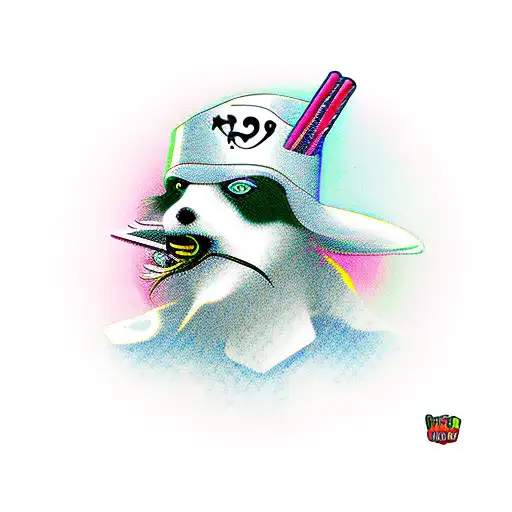 zorro comiendo helado tattoo design idea