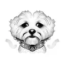 bichon dog tattoo design idea