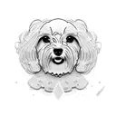 bichon dog tattoo design idea