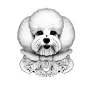 bichon dog tattoo design idea