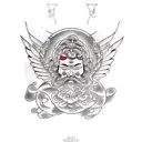 biblical accurate angel tattoo design idea