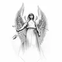biblical accurate angel tattoo design idea