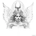 biblical accurate angel tattoo design idea