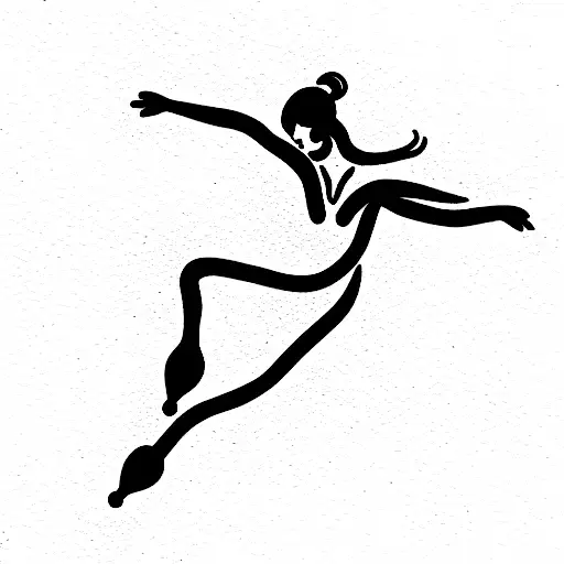 figure skate tattoo design idea