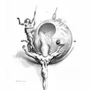 Creation of adam  tattoo design idea