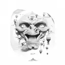 Creation of adam  tattoo design idea