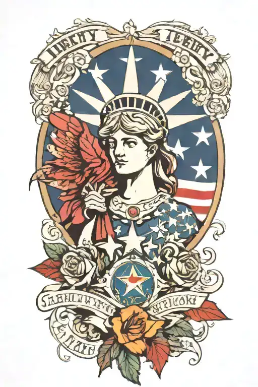  liberty, revolution, texas tattoo design idea