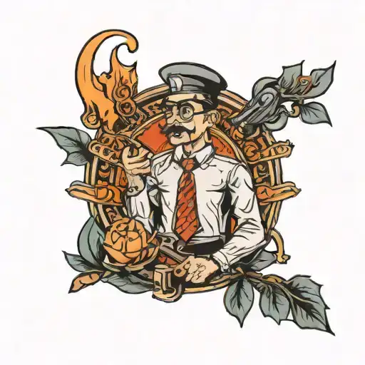 lawyer tattoo design idea