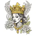 hiphop, queen tattoo design idea
