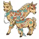 alpaca tattoo design idea