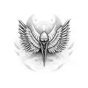 Evil wings, microphone, lyrics, breackheart tattoo design idea