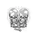 till death do us part dagger tattoo design idea