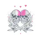till death do us part dagger tattoo design idea