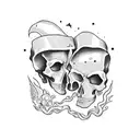 till death do us part dagger tattoo design idea