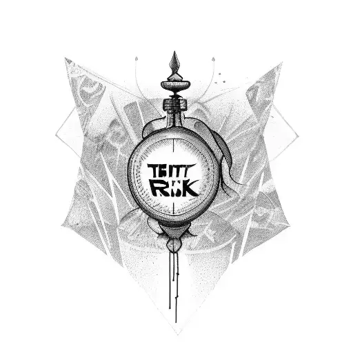 text tattoo which reads "romance with risk" tattoo design idea