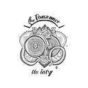 text tattoo "romance with risk" tattoo design idea