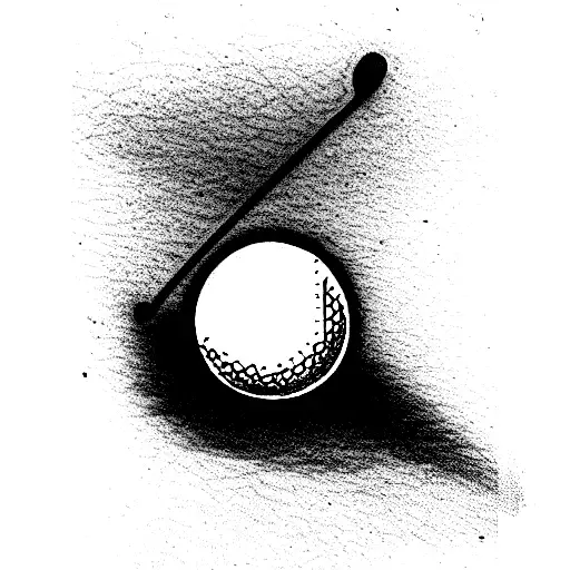 golf ball tattoo design idea