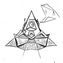 bill cipher in gravity falls tattoo design idea